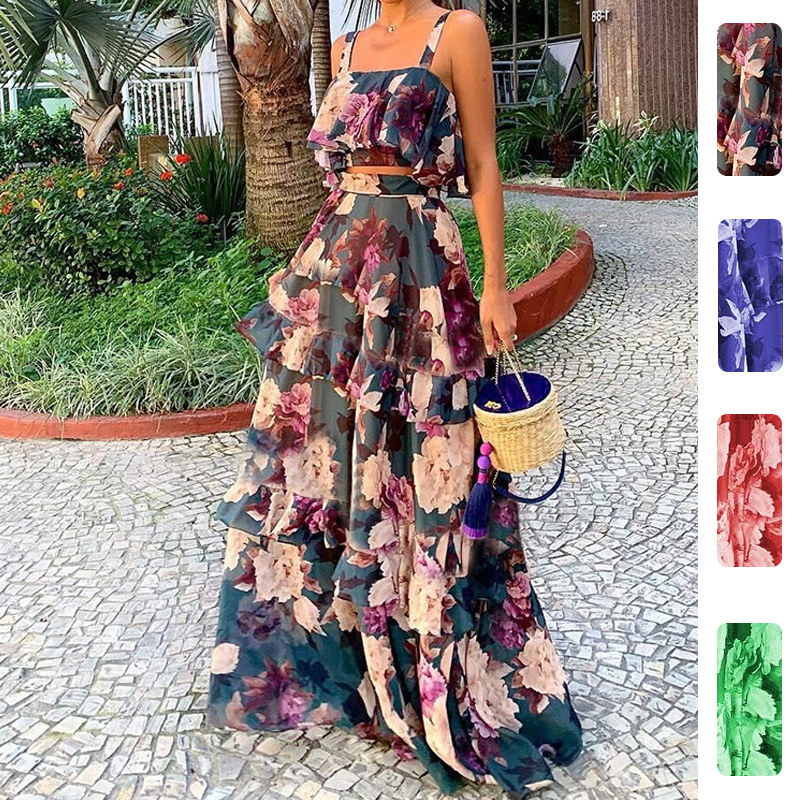 Women's Two Piece Outfits Flor - Romper Floral Print 리뷰 및 가격