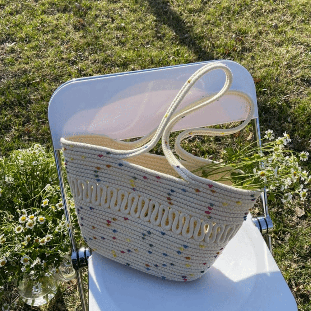 Sweet Nylon Woven Tote Bag Hol - Tote Bag Beach 리뷰 및 가격