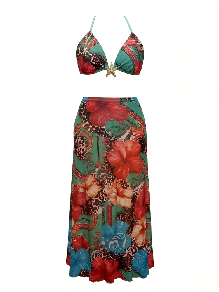 Women Plus Size Summer Boho Fl - Maxi Dress Halter 리뷰 및 가격