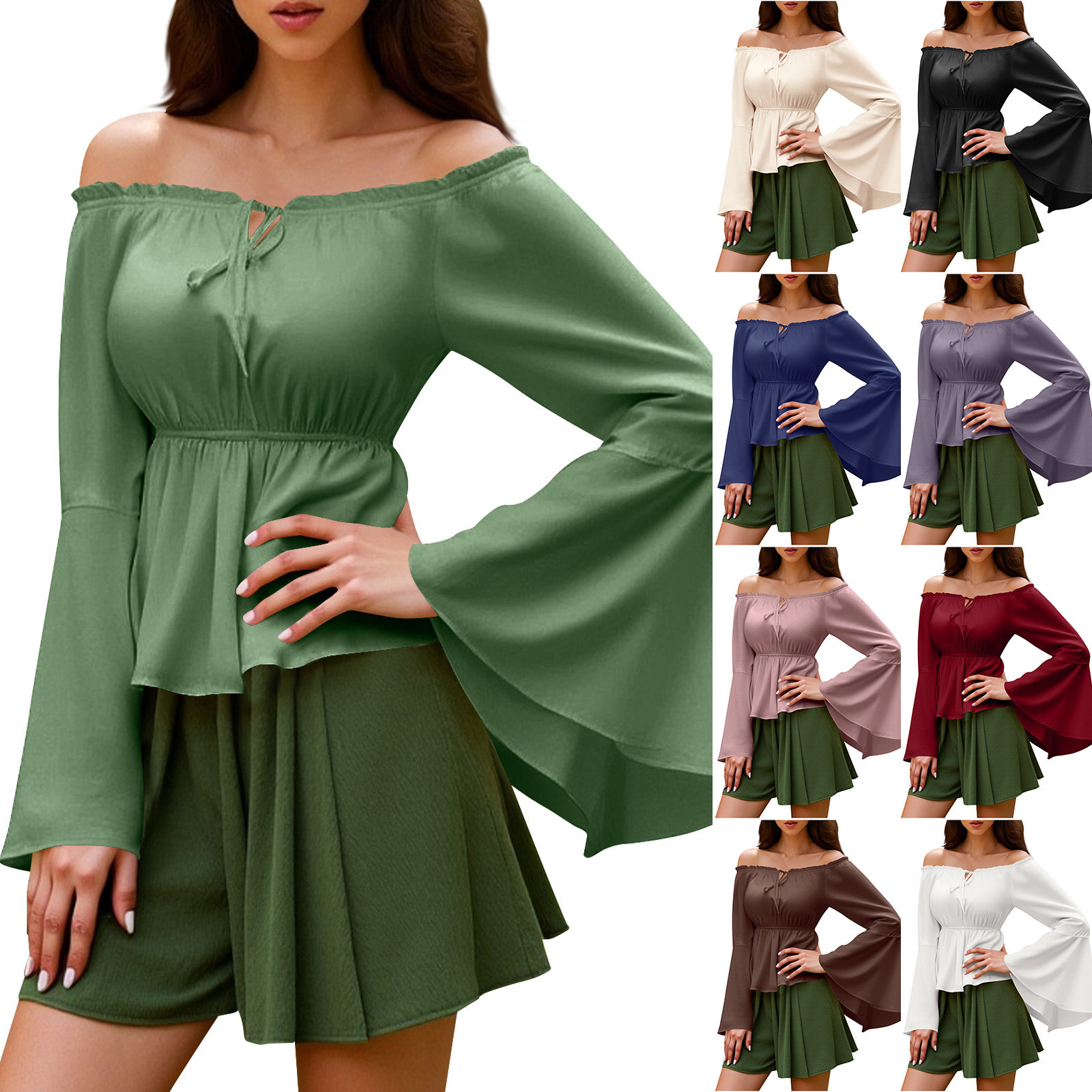 Womens Blouse Gothic Renaissan - Blouse Off Shoulder 리뷰 및 가격