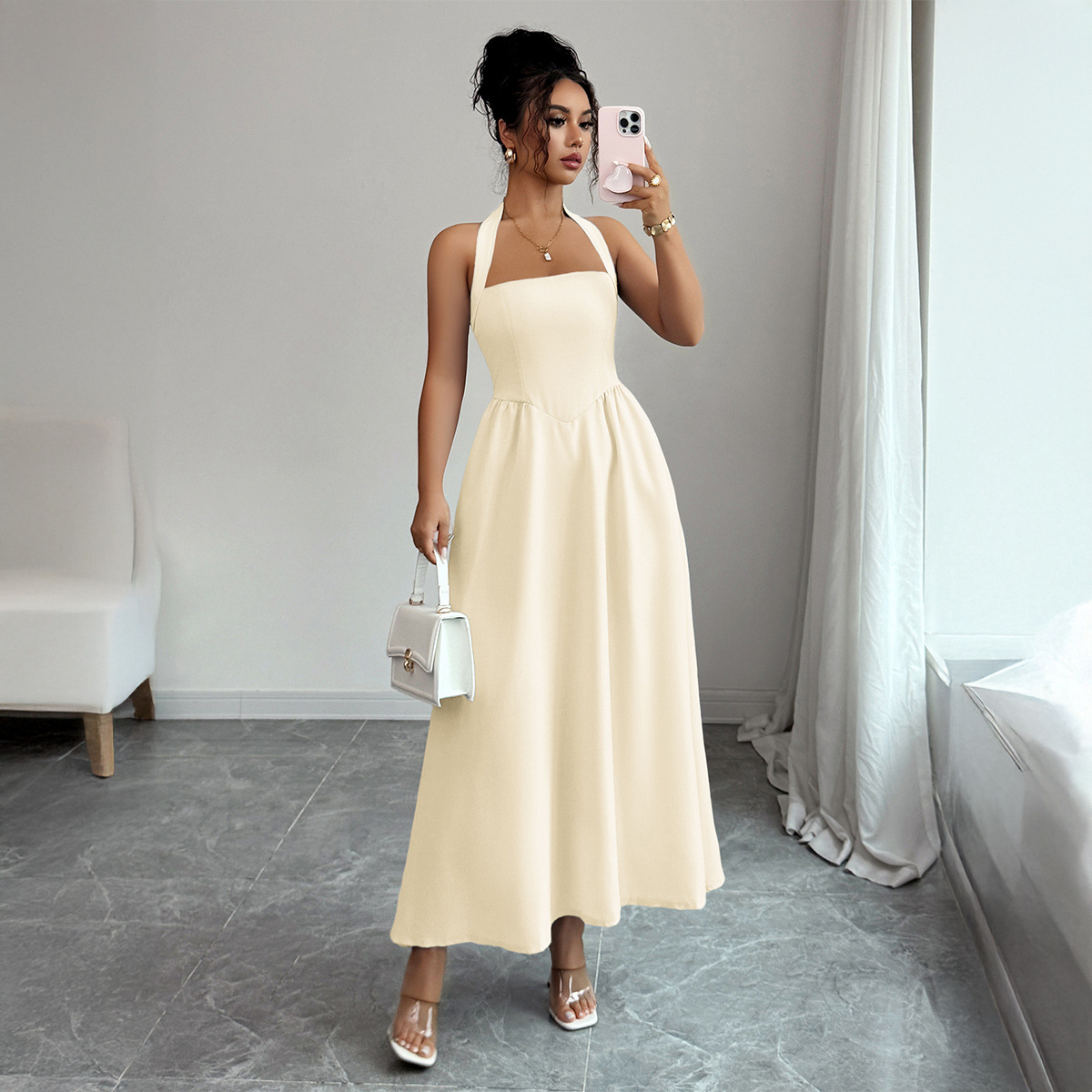 Women's Dress 5 Colors Halter  - Maxi Dress Halter 리뷰 및 가격