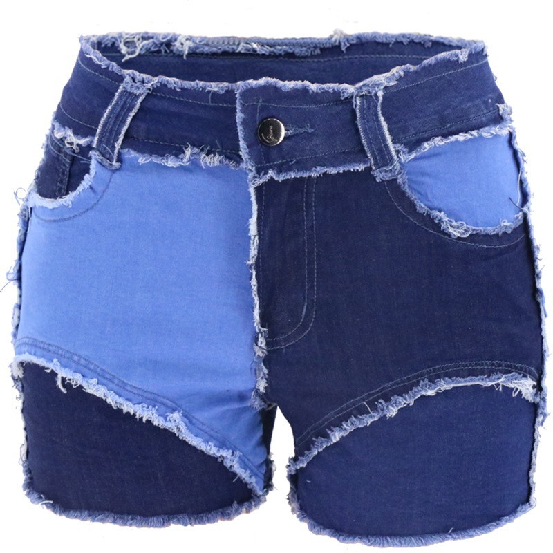 Fashion Mid-Waist Slim Fit Tor - Shorts Denim Frayed 리뷰 및 가격