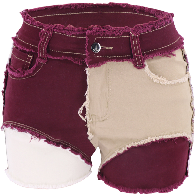Fashion Mid-Waist Slim Fit Tor - Shorts Denim Frayed 리뷰 및 가격
