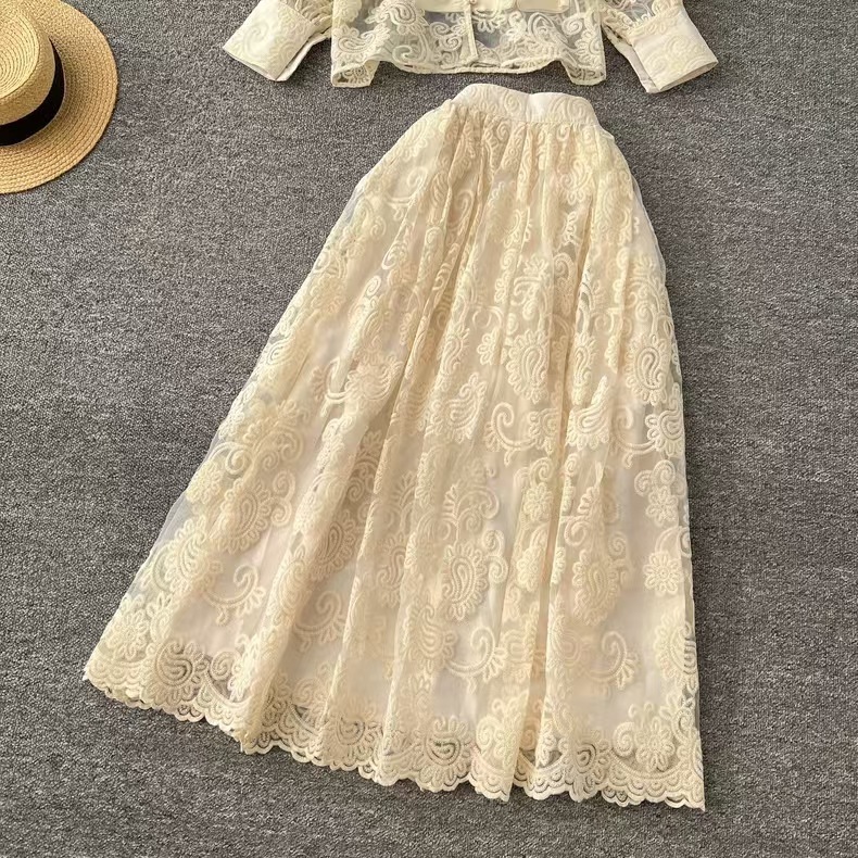 Elegant 2 Piece Long Dress Wom - Midi Skirt Floral 리뷰 및 가격