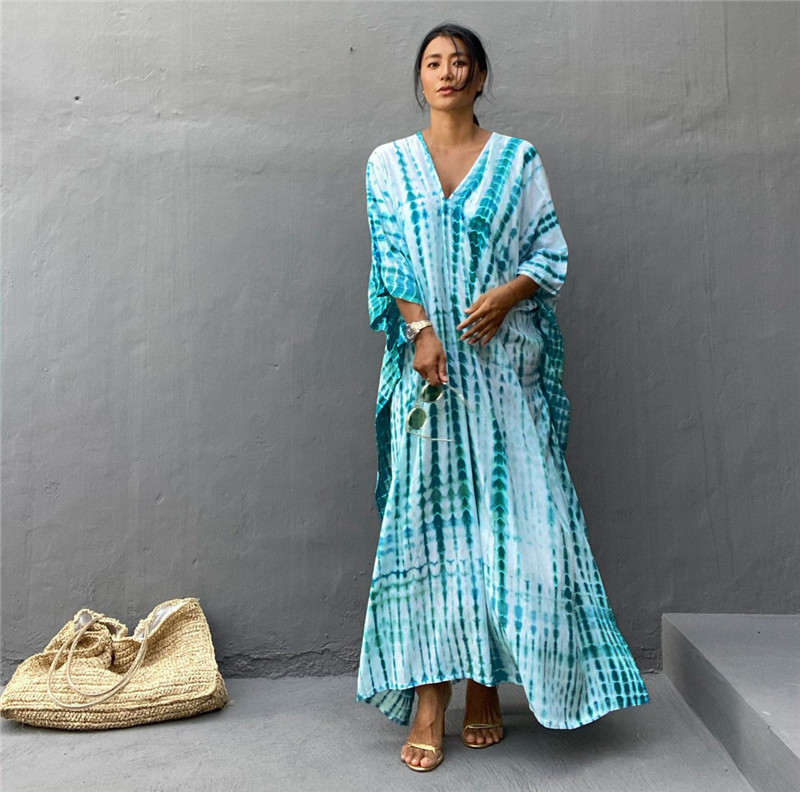 Plus Size Women Beachwear Long - Cover Up Kaftan 리뷰 및 가격
