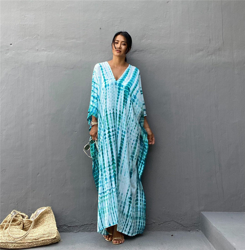Plus Size Women Beachwear Long - Cover Up Kaftan 리뷰 및 가격