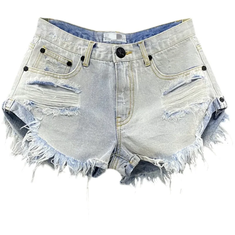 Summer Sexy Shorts Women Zippe - Shorts Denim Frayed 리뷰 및 가격