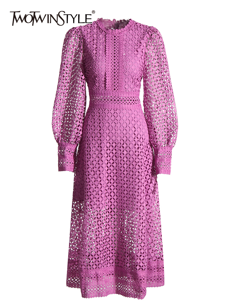 TWOTWINSTYLE Embroidery Cut Ou - Linen Dress Wrap 리뷰 및 가격