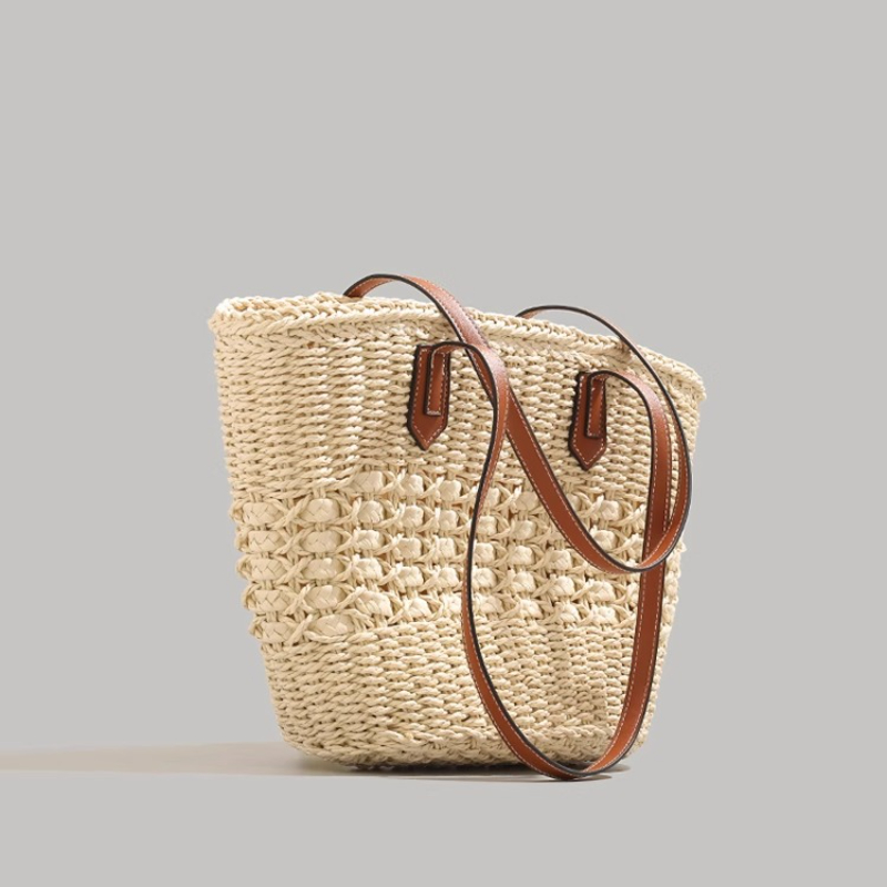 Extra-Large Foldable Straw Tot - Tote Bag Beach 리뷰 및 가격