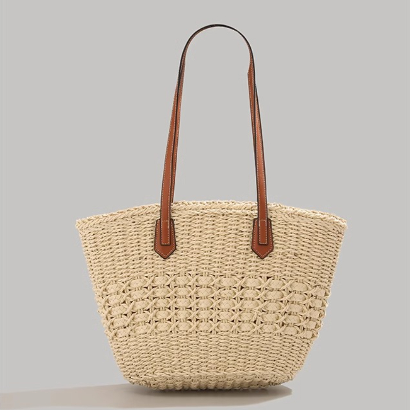 Extra-Large Foldable Straw Tot - Tote Bag Beach 리뷰 및 가격