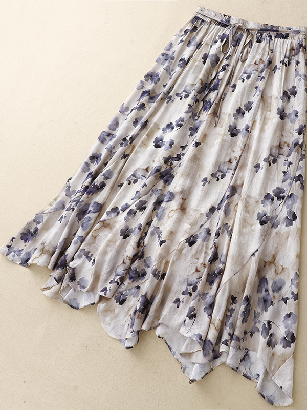 Floral A-Line Skirt Women's El - Midi Skirt Floral 리뷰 및 가격