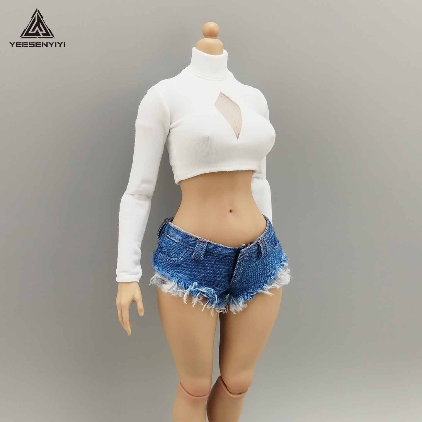 1/6 Scale Distressed Denim Min - Shorts Denim Frayed 리뷰 및 가격
