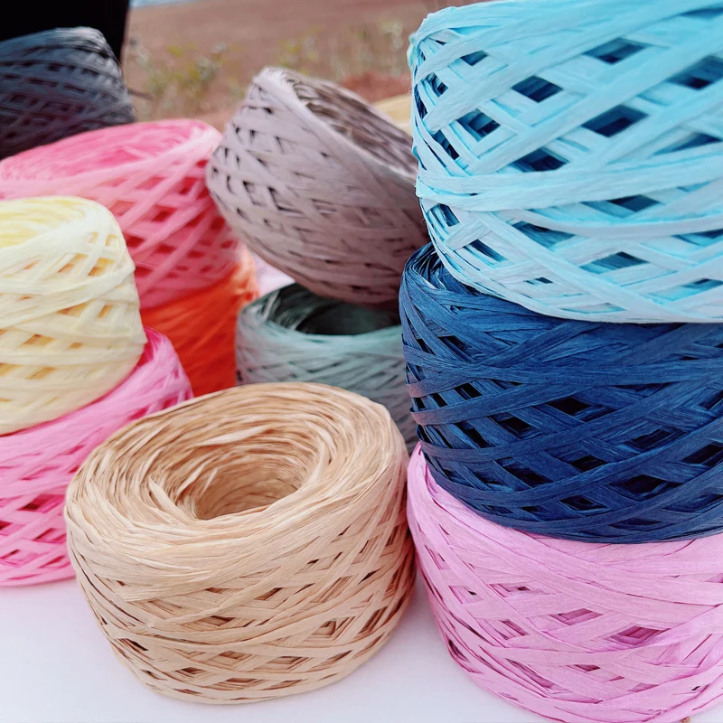 180m raffia Yarn paper Grass f - Crochet Bag Raffia 리뷰 및 가격