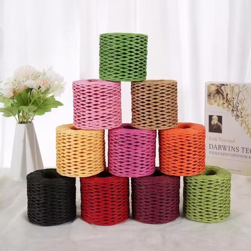 190g Raffia Yarn, Straw Paper  - Crochet Bag Raffia 리뷰 및 가격