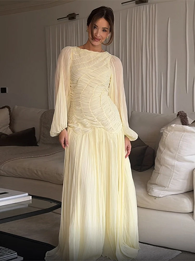 BWQ Elegant Chiffon Pleated Lo - Linen Dress Wrap 리뷰 및 가격
