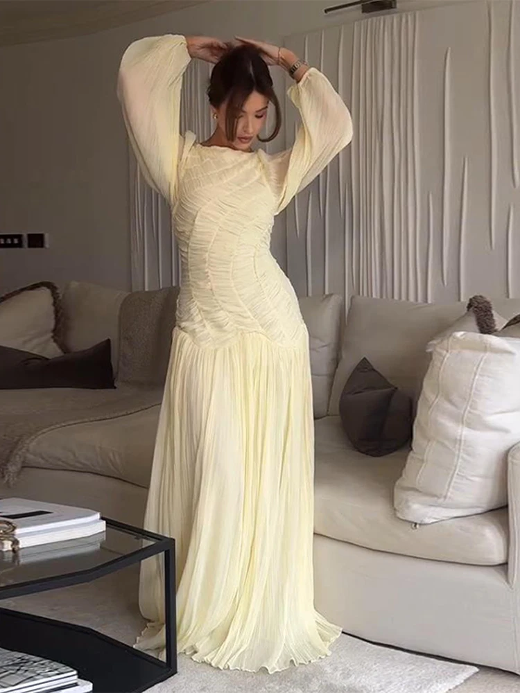 BWQ Elegant Chiffon Pleated Lo - Linen Dress Wrap 리뷰 및 가격
