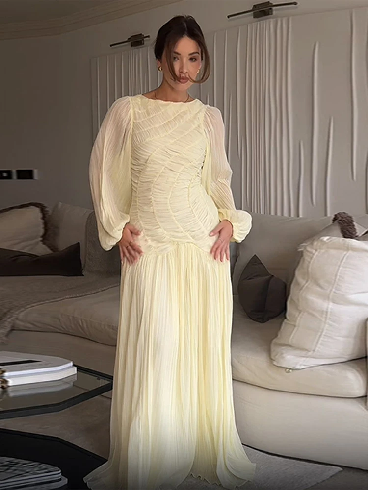 BWQ Elegant Chiffon Pleated Lo - Linen Dress Wrap 리뷰 및 가격