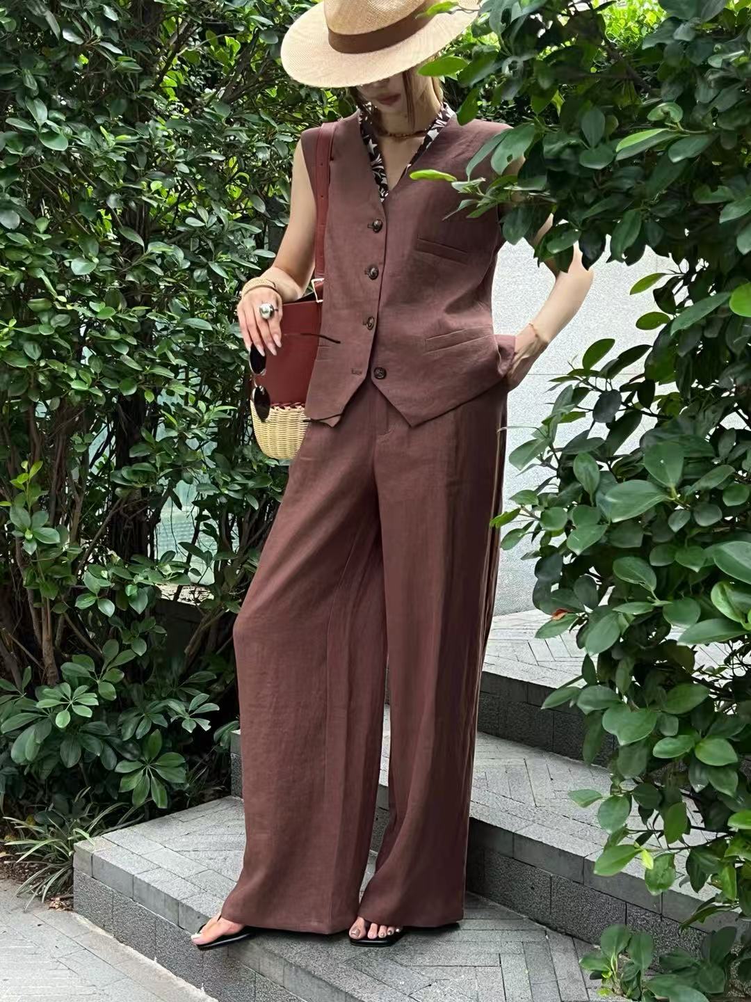 Old Man Qian's linen casual tw - Linen Pant Wide 리뷰 및 가격