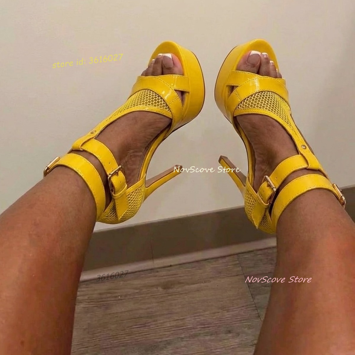 Yellow Open Toe Strappy Sandal - Sandal Strappy Heeled 리뷰 및 가격