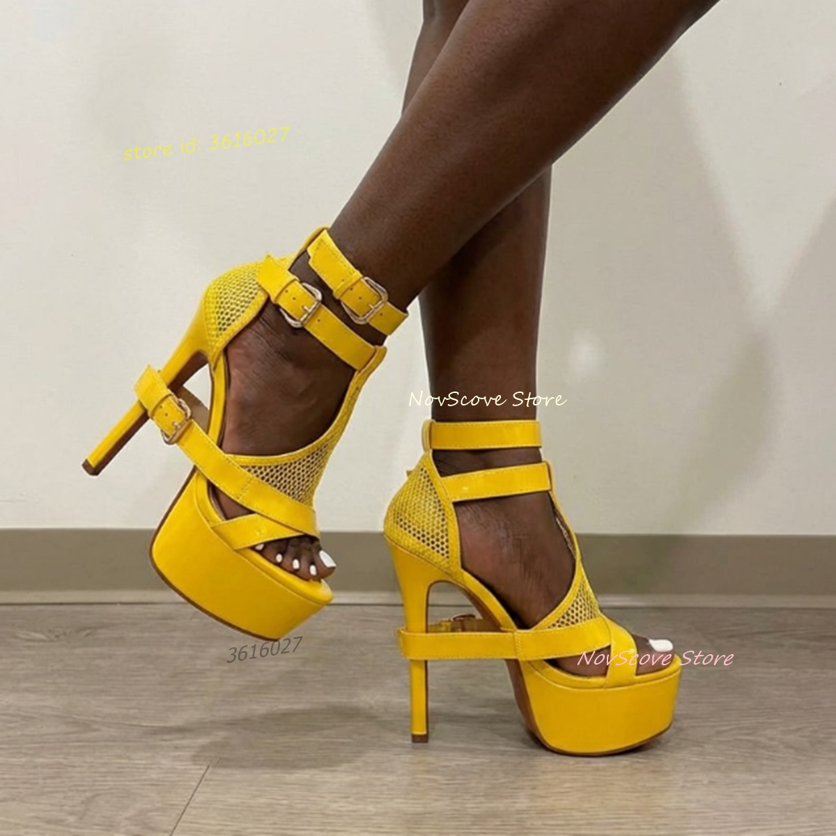 Yellow Open Toe Strappy Sandal - Sandal Strappy Heeled 리뷰 및 가격