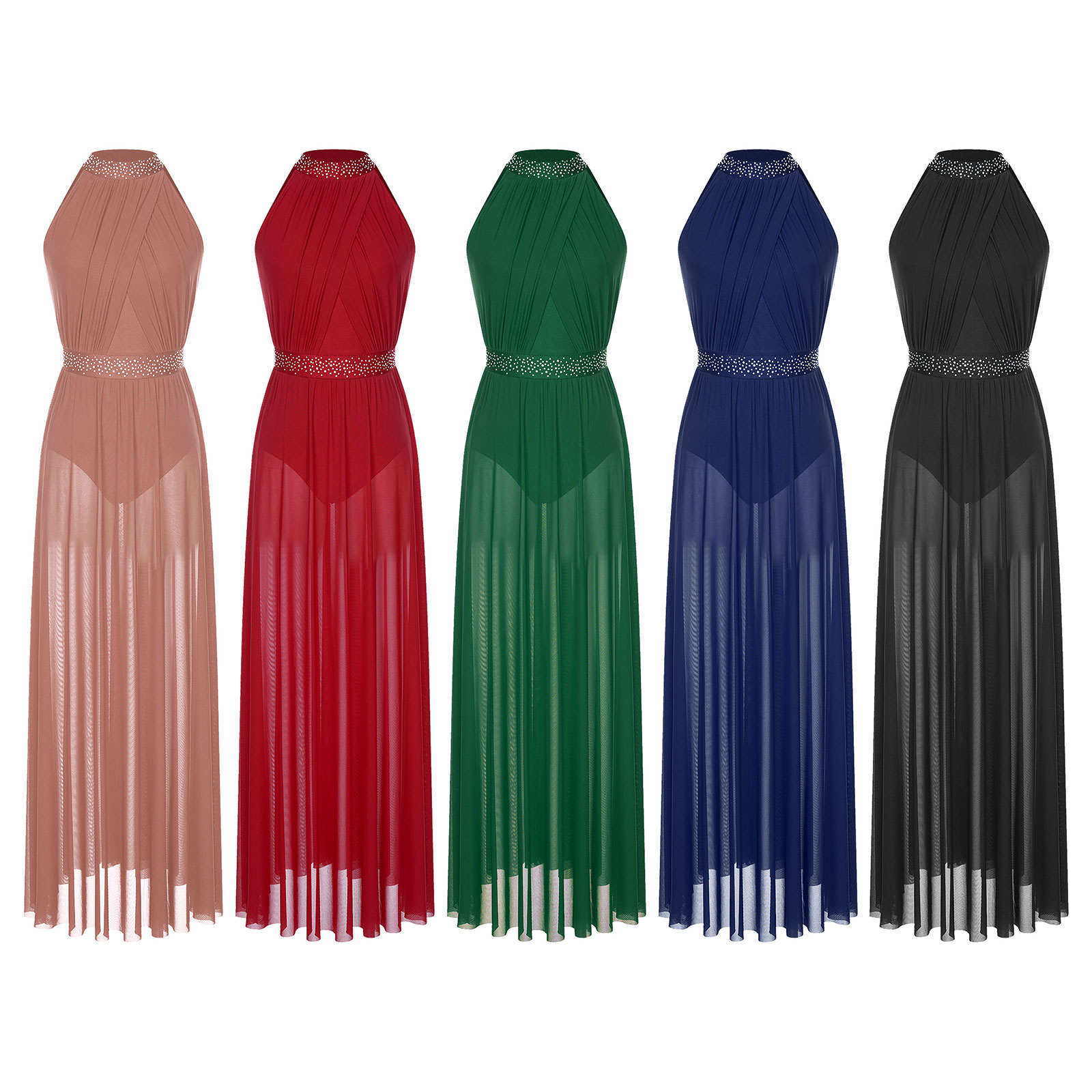 Womens Split Sheer Mesh Halter - Maxi Dress Halter 리뷰 및 가격