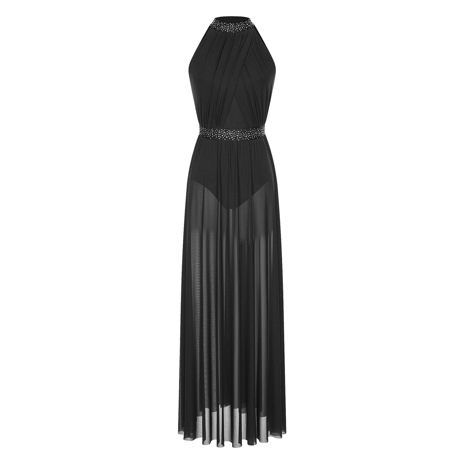 Womens Split Sheer Mesh Halter - Maxi Dress Halter 리뷰 및 가격