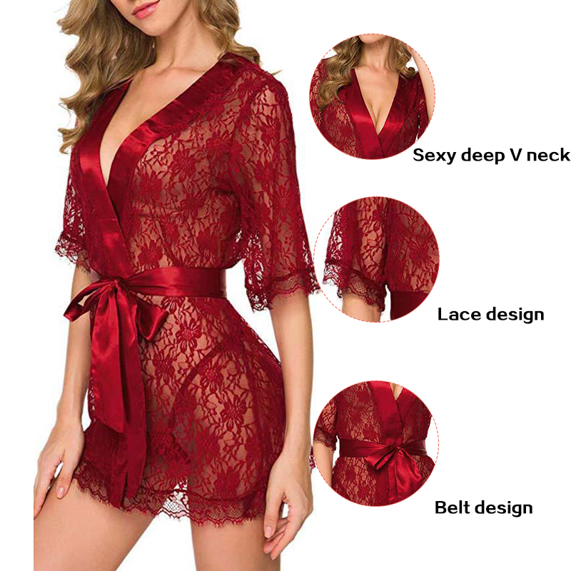 New Hot Sexy Women Floral Lace - Kimono Sheer Floral 리뷰 및 가격