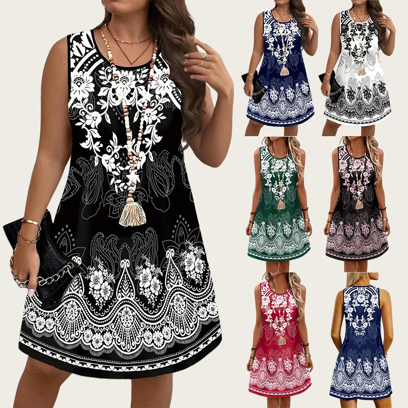 Ethnic Style Vintage Dresses 2 - Romper Floral Print 리뷰 및 가격