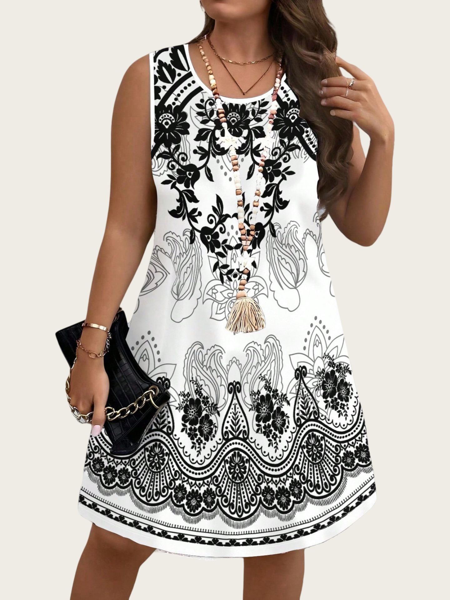 Ethnic Style Vintage Dresses 2 - Romper Floral Print 리뷰 및 가격
