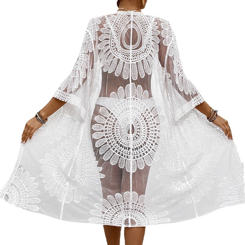 Lace Embroidered Lightweight K - Kimono Sheer Floral 리뷰 및 가격