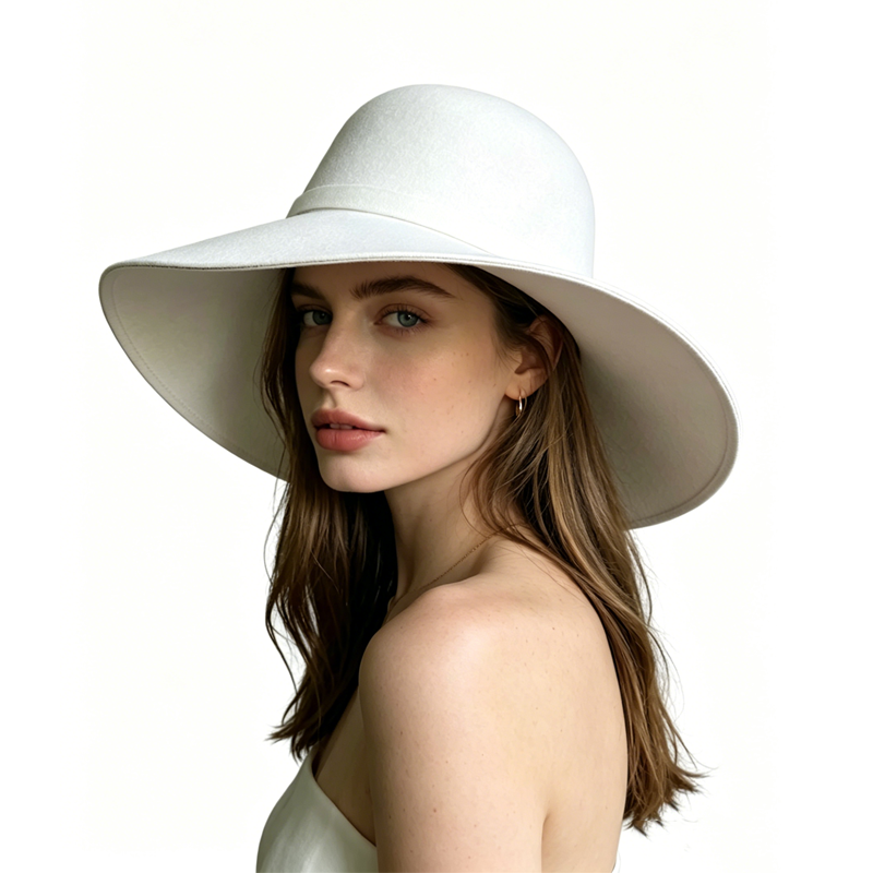 White Dome-shaped Ladies' Hat  - Hat Floppy Wide 리뷰 및 가격