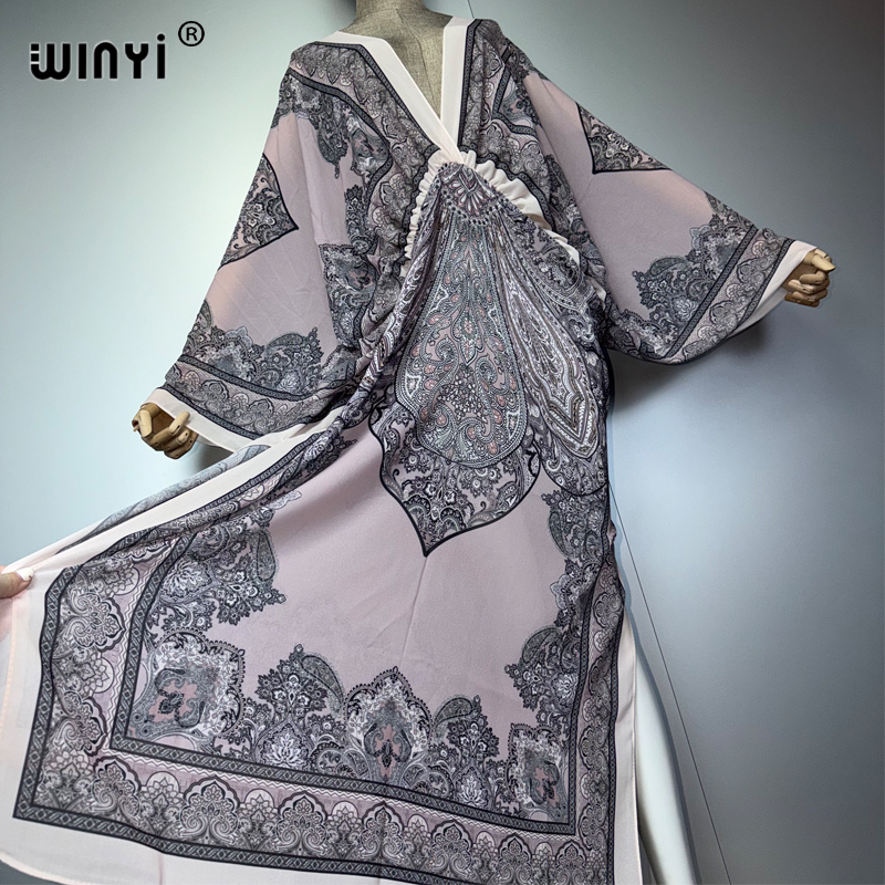 WINYI V-neck Sexy Dress Arabic - Cover Up Kaftan 리뷰 및 가격