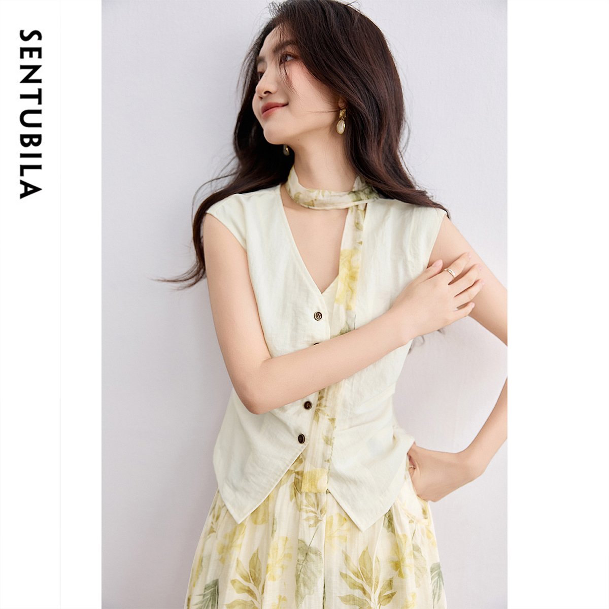 SENTUBILA Elegant Skirt Holida - Midi Skirt Floral 리뷰 및 가격