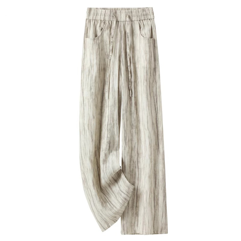 Tie-Dye Ice Silk Cotton Linen  - Linen Pant Wide 리뷰 및 가격