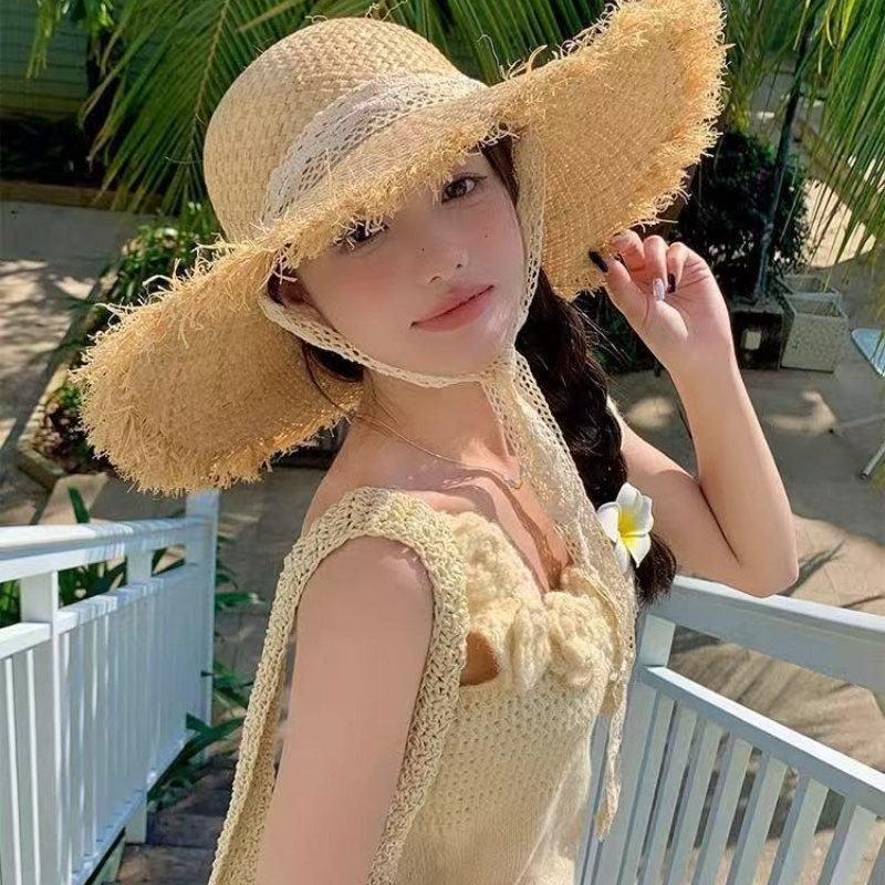 Women Raffia Straw Sun Hat Wid - Hat Floppy Wide 리뷰 및 가격