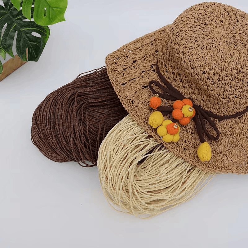 200g 2ply Cotton Raffia Yarn f - Crochet Bag Raffia 리뷰 및 가격