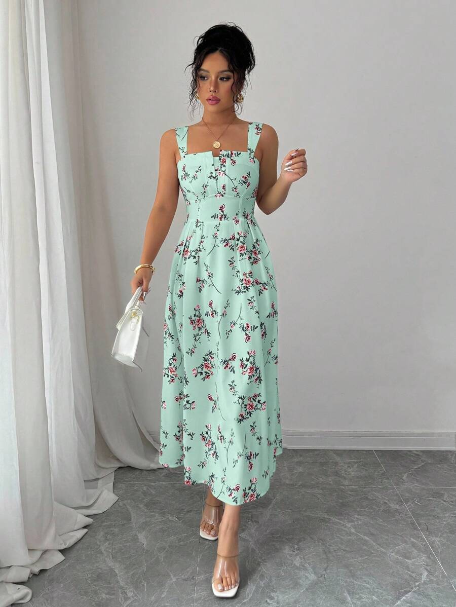 Mint Green Floral Midi Dress W - Midi Skirt Floral 리뷰 및 가격