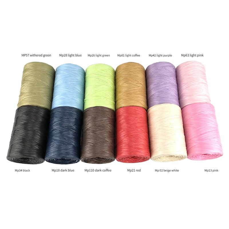 100g/pcs Flat Raffia Paper Yar - Crochet Bag Raffia 리뷰 및 가격