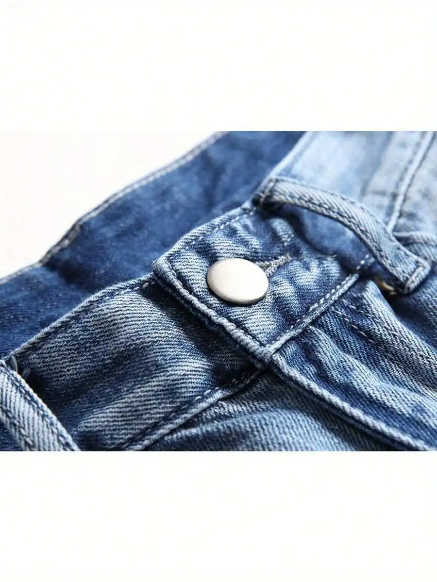 Mens Ripped Denim Shorts Mid-R - Shorts Denim Frayed 리뷰 및 가격