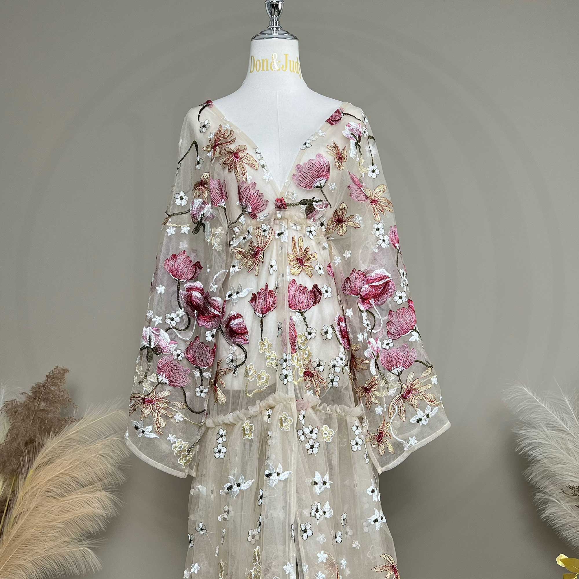 Don&Judy Butterfly Appliqués a - Kimono Sheer Floral 리뷰 및 가격