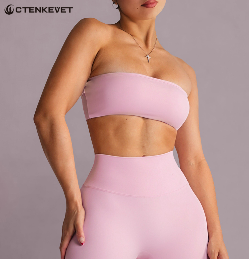 Strapless Sports Bra Gym Crop  - Crop Top Crochet 리뷰 및 가격