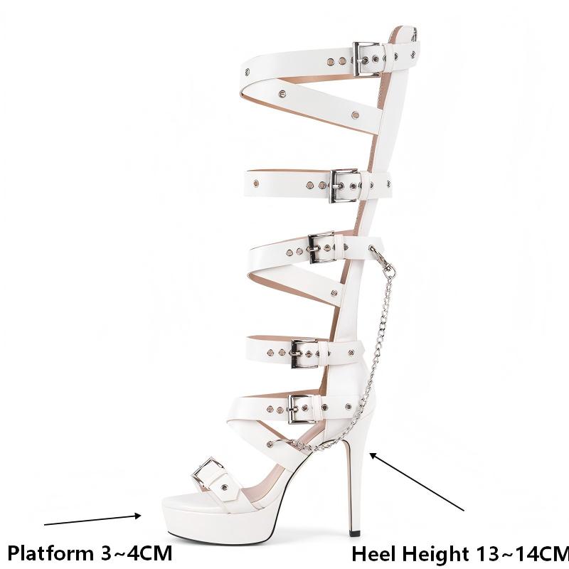 Onlymaker Platform Knee High E - Sandal Strappy Heeled 리뷰 및 가격