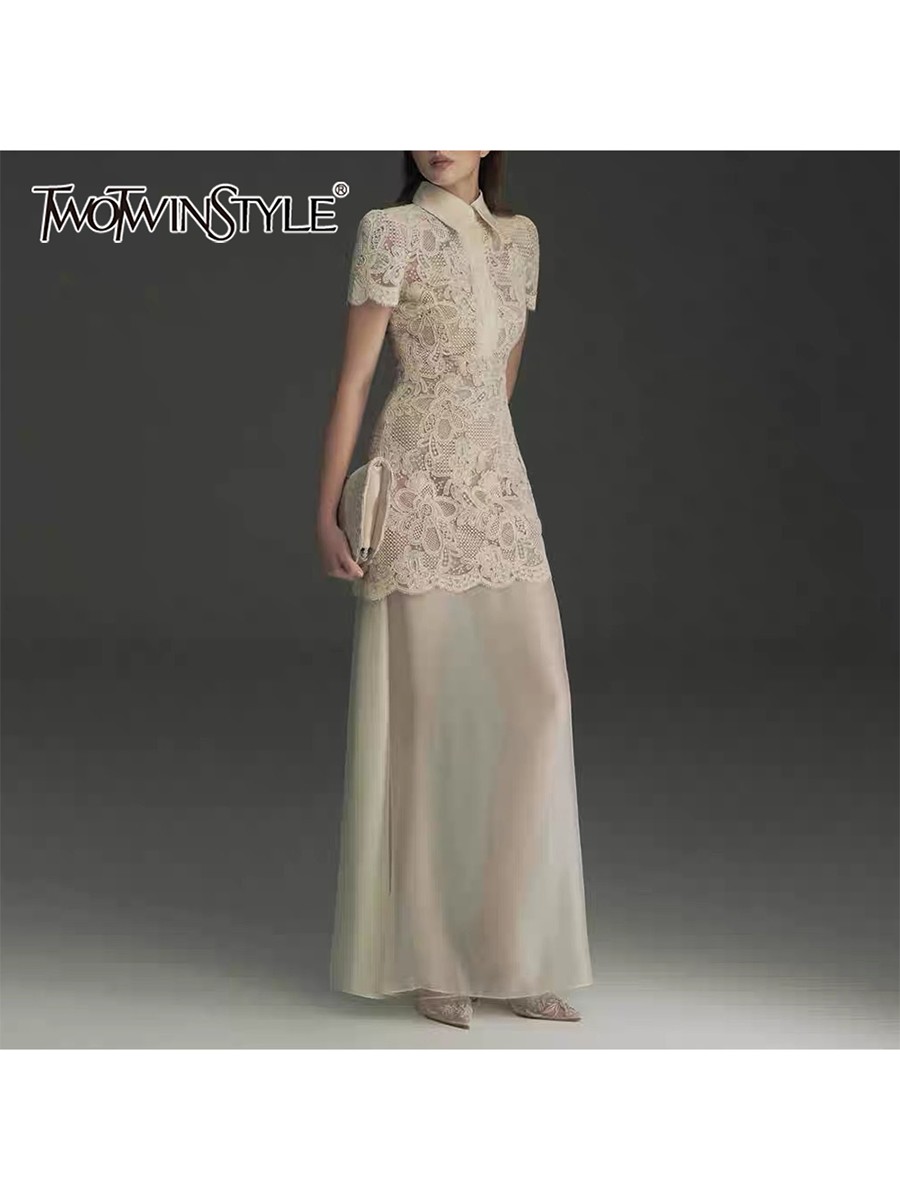 TWOTWINSTYLE Patchwork Lace Dr - Linen Dress Wrap 리뷰 및 가격