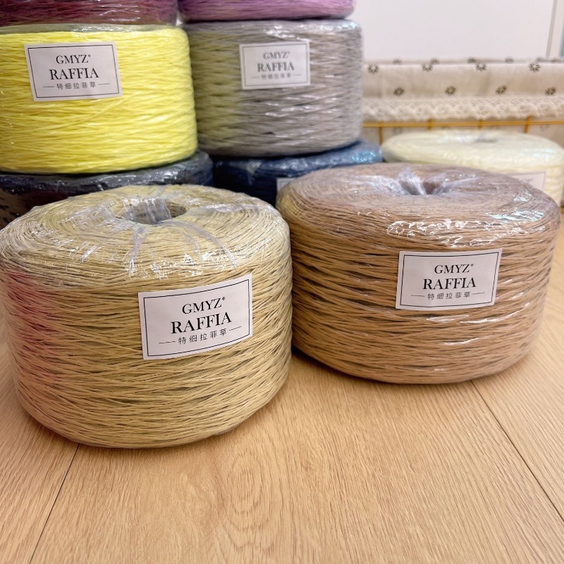 250g/pcs Thin Flat Raffia Yarn - Crochet Bag Raffia 리뷰 및 가격