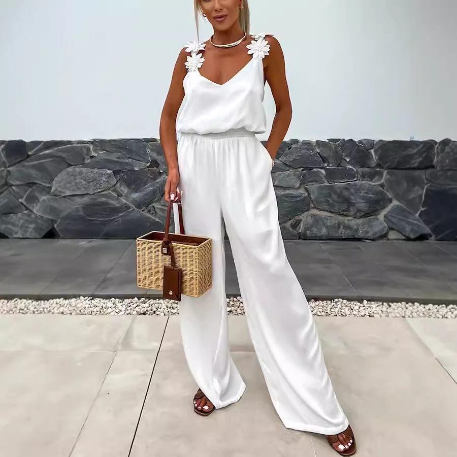 Casual Jumpsuit Strappy Sleeve - Jumpsuit Linen Relaxed 리뷰 및 가격