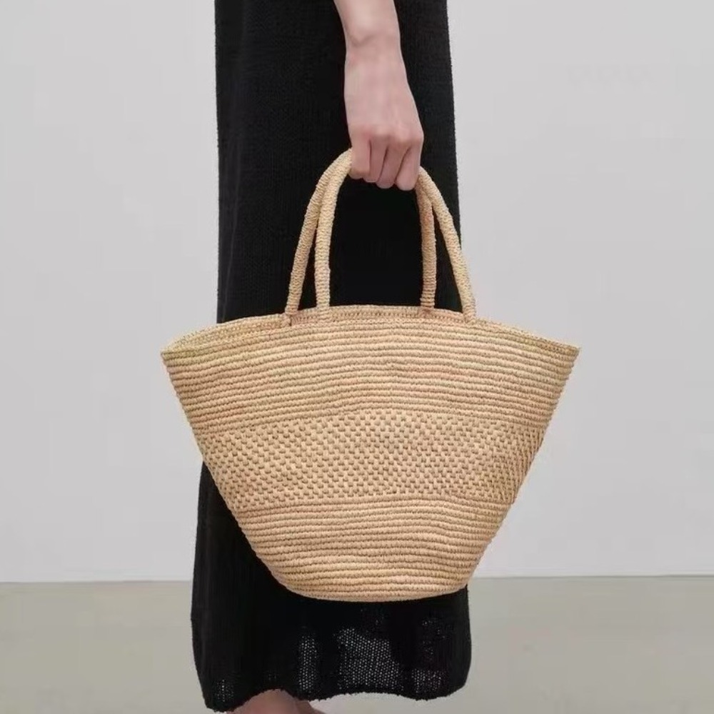 Large Capacity Raffia Straw Ba - Crochet Bag Raffia 리뷰 및 가격