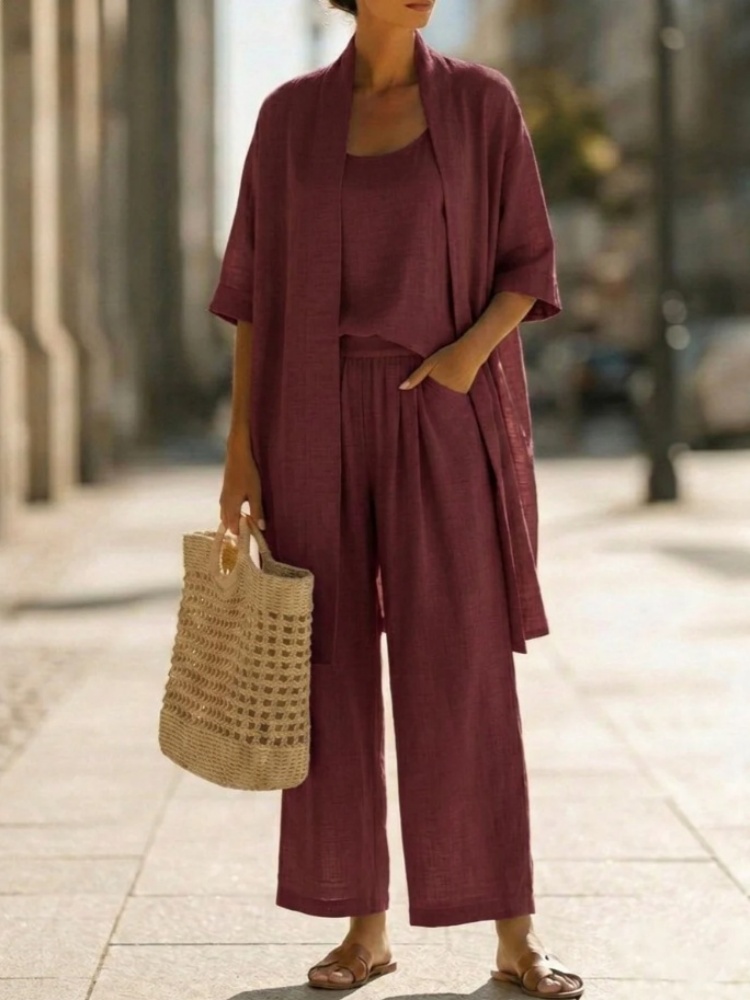 Casual Solid Cotton Linen Loos - Linen Pant Wide 리뷰 및 가격