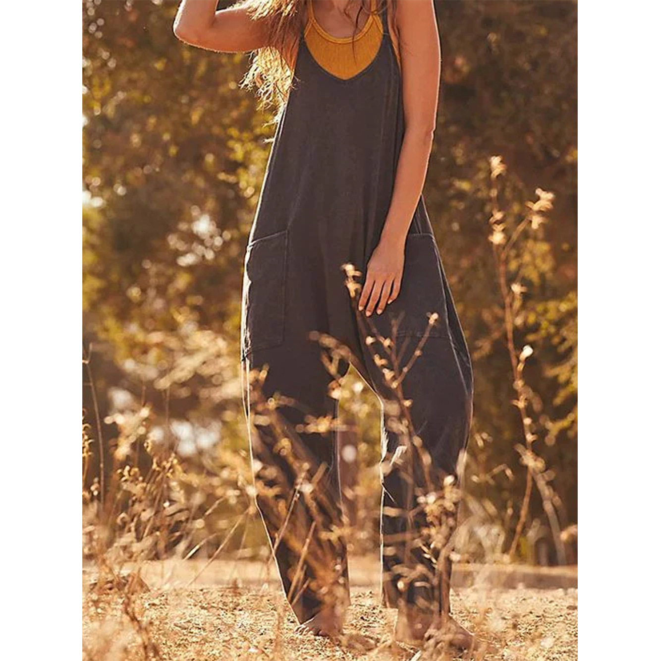Loose Summer Jumpsuit Casual   - Jumpsuit Linen Relaxed 리뷰 및 가격