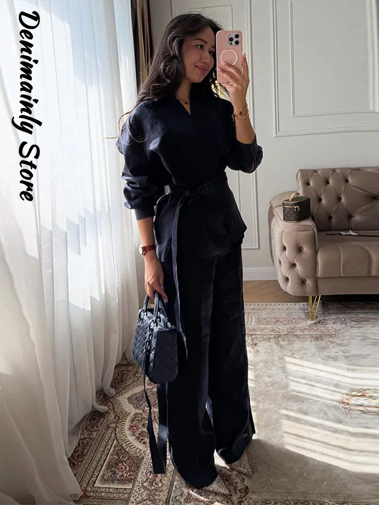 Casual Women's Linen Pants Set - Linen Pant Wide 리뷰 및 가격