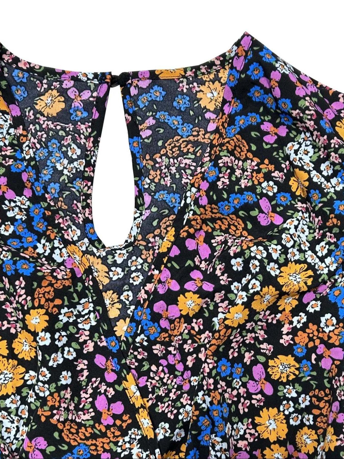 【Plus Size】 Floral Print Tie S - Romper Floral Print 리뷰 및 가격